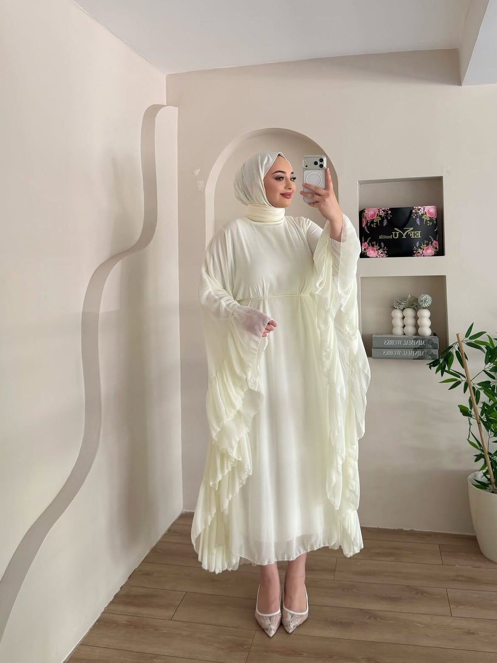 Abaya Papillon en Mousseline